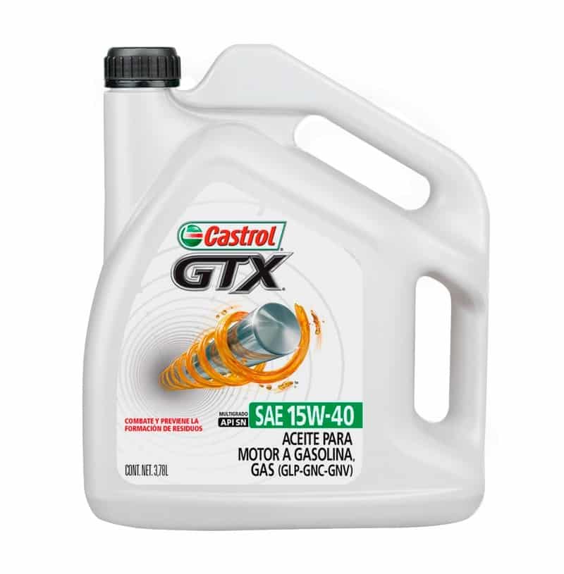 ACEITE 15W40 CASTROL GTX GASOLINA Y GAS 4 LTS.